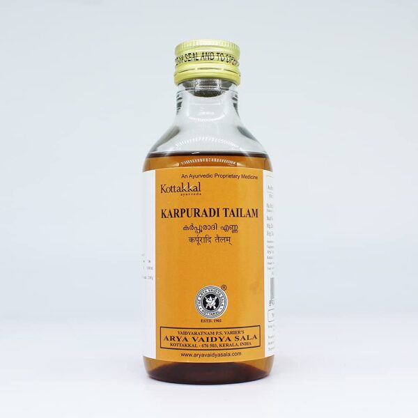 Kottakkal Ayurveda Karpuradi Tailam 200ml For cramping, discomfort, and numbness in the muscles