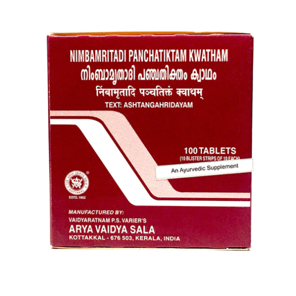 Kottakkal Ayurveda Nimbamritadi panchatiktam kwatham 100 Tablet For Tumors, ulcers, anaemia