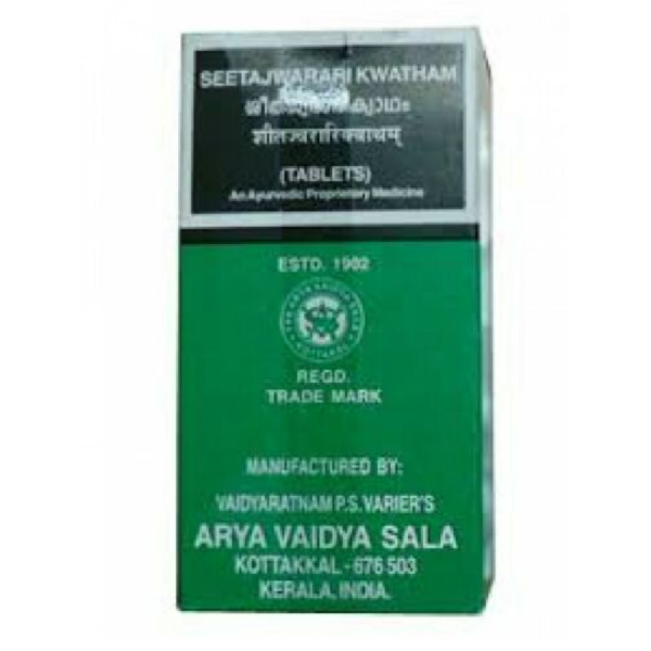 Kottakkal Ayurveda Seetajwarari Kwatham 100 Tablet For Acute fever, rhinorrhea, congestion of throat