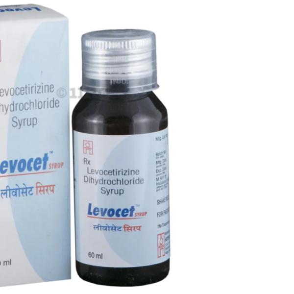 Levocet Syrup 60ml for Allergic conditions, blocked or runny nose, sneezing, and itchy or watery eyes