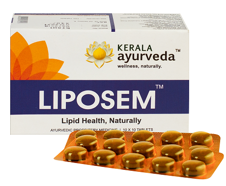 Kerala Ayurveda Liposem Tablet 100 Nos for maintain cholesterol