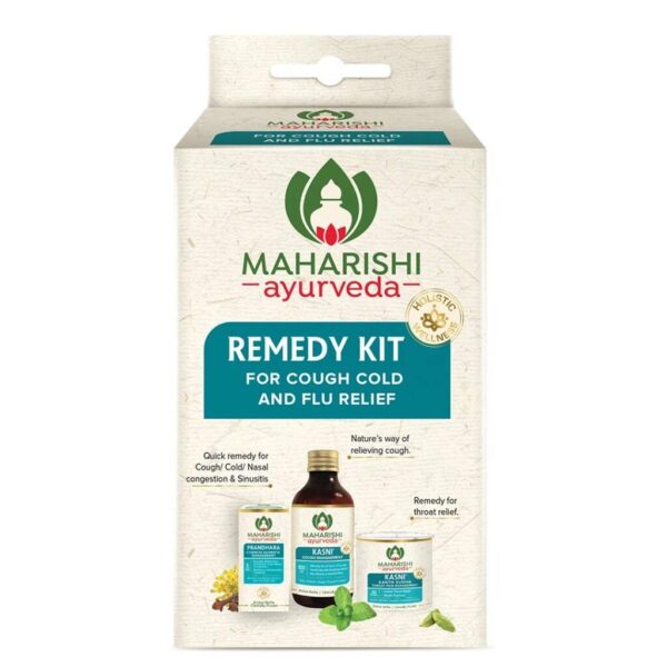 Maharishi Ayurveda Ayurvedic Remedy Kit Kasni: 50 ml,Prandhara: 3ml,Kanth Sudha: 30 pastilles for nasal congestion and excessive sneezing