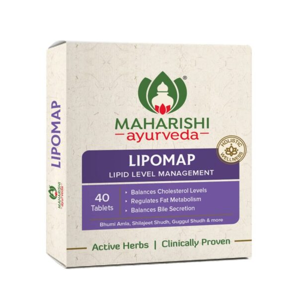 Maharishi Ayurveda Lipomap 40 Tablets For Cholesterol Management | daily stress, Fat Metabolism