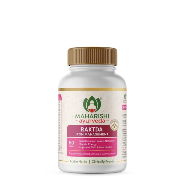 Maharishi Ayurveda Raktda Iron Management - 60 Tablets For body’s ability to absorb iron naturally from your diet