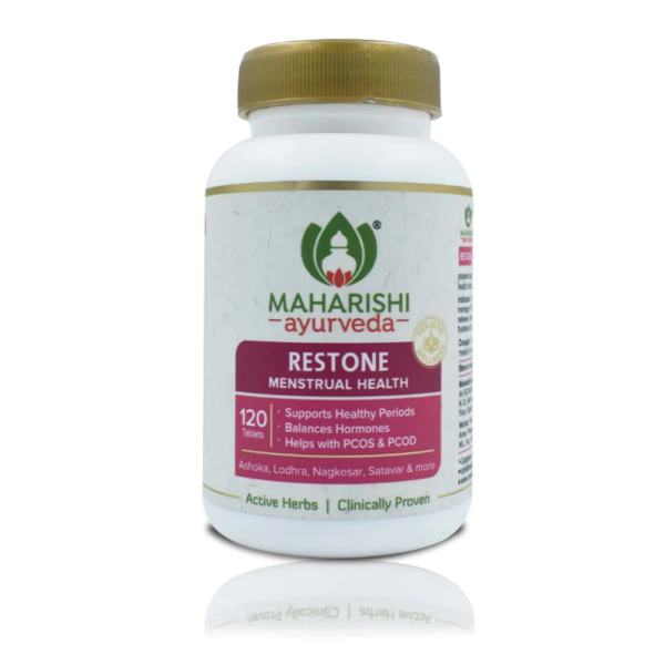 Maharishi Ayurveda Restone Tablets (120 Tablets) For PCOD and PCOS, stress, digestion and metabolism