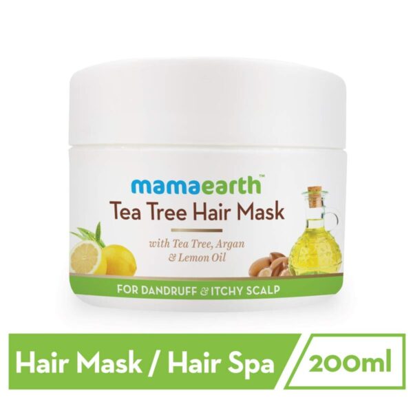 Mamaearth Anti Dandruff Tea Tree Hair Mask with Tea Tree and Lemon Oil For Danrduff Control and Itch Treatement, 200ml