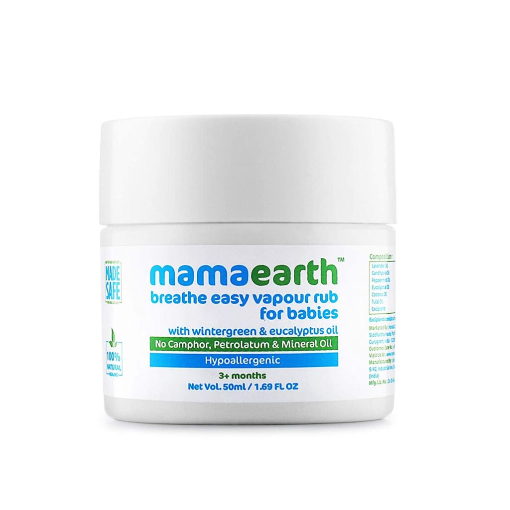 Mamaearth-Natural-Breathe-Easy-Vapour-Rub-Balm-with-Wintergreen-Eucalyptus-and-Tulsi-50-ml-scaled-1.jpg Mamaearth Natural Breathe Easy Vapour Rub Balm, with Wintergreen, Eucalyptus and Tulsi 50 ml - Image 1