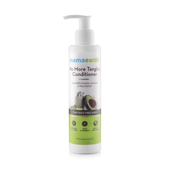 Mamaearth No More Tangles Hair Conditioner 200ml with Milk Protein, Fenugreek, Amla and Tea Tree. No Sulfates, No Silicones