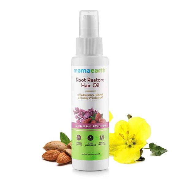 Mamaearth Root Restore Hair Oil 100ml with Bhringraj, Jojoba, Almond, Olive, Rosemary Oil and Vit. E