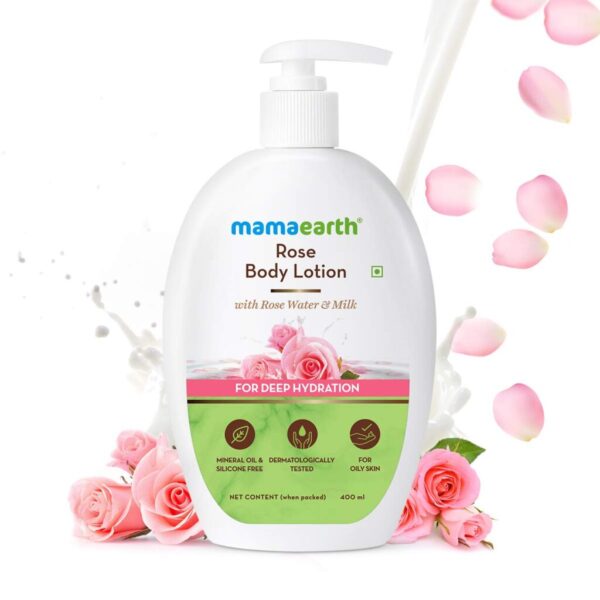 Mamaearth Rose Body Lotion with Rose Water and Milk For Deep Hydration - 400ml