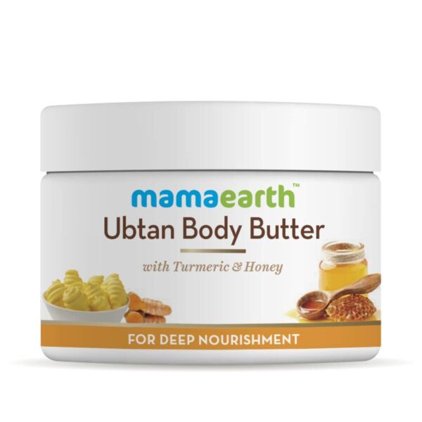 Mamaearth Ubtan Body Butter, For Dry Skin, For Winters, With Turmeric & Honey, For Deep Nourishment, 200g