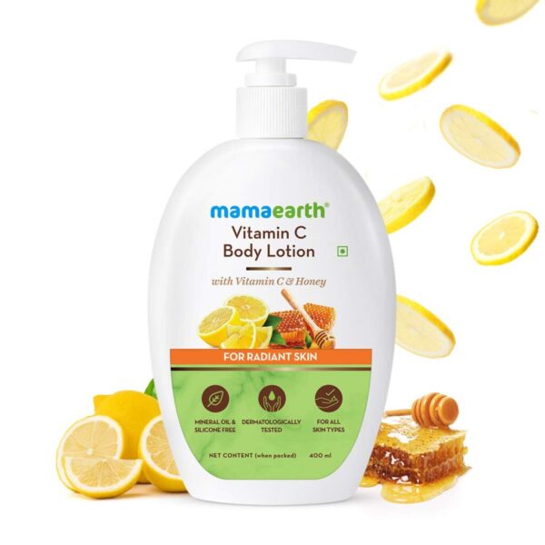 Mamaearth Vitamin C Body Lotion with Vitamin C & Honey for Radiant Skin – 400 ml