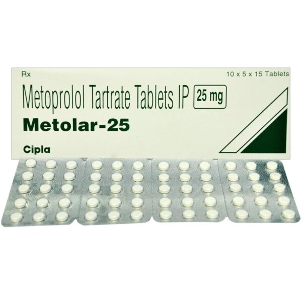 Metolar 25mg Tablet - 15 Tablets For Hypertension