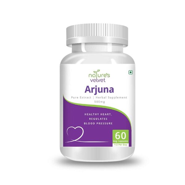 Natures Velvet Lifecare 500 mg Arjuna Pure Extract Tablet - 60 Capsules For oxidative stress, high blood pressure