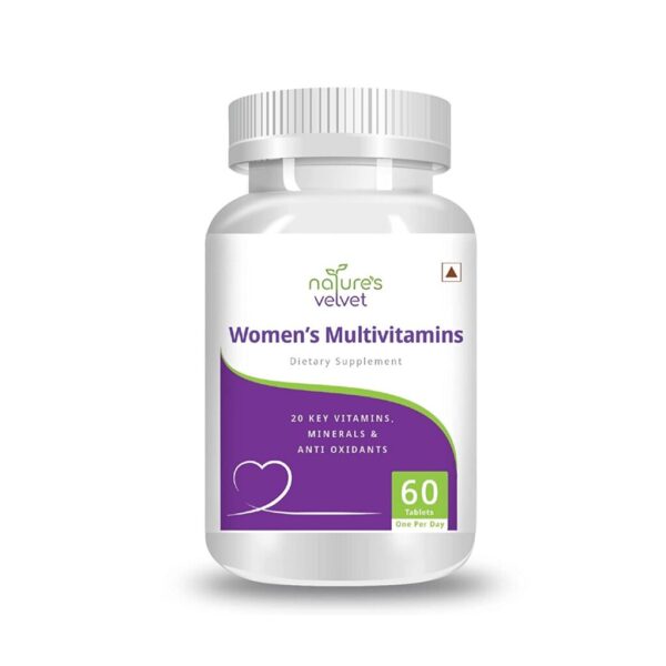 Natures Velvet Womens Multi Vitamins, 60 Tablets For energy boost, mood disorders, cold symptoms