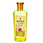 Navratna Gold Ayurvedic Oil 200 ml For stress and headache, Body Aches, Sleeplessness and Fatigue - Image 2