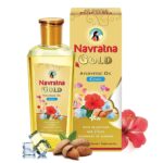 Navratna Gold Ayurvedic Oil 200 ml For stress and headache, Body Aches, Sleeplessness and Fatigue
