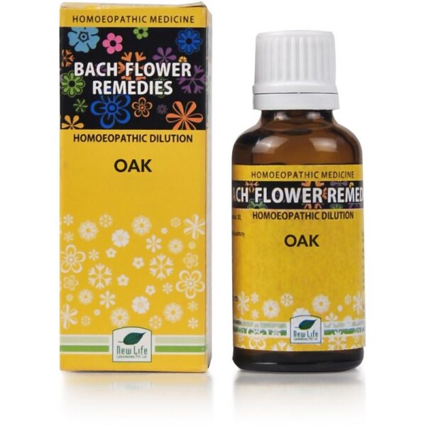 New Life Bach Flower Oak (30ml) For Workaholic, Mental Fatigue, Competitive, Stubborn