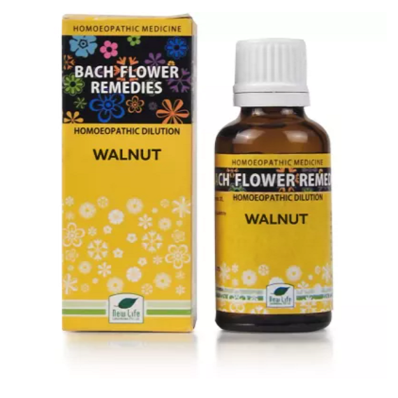 New Life Bach Flower Walnut (30ml) For emotional stability, stress reliever, rational thinking, healthy change