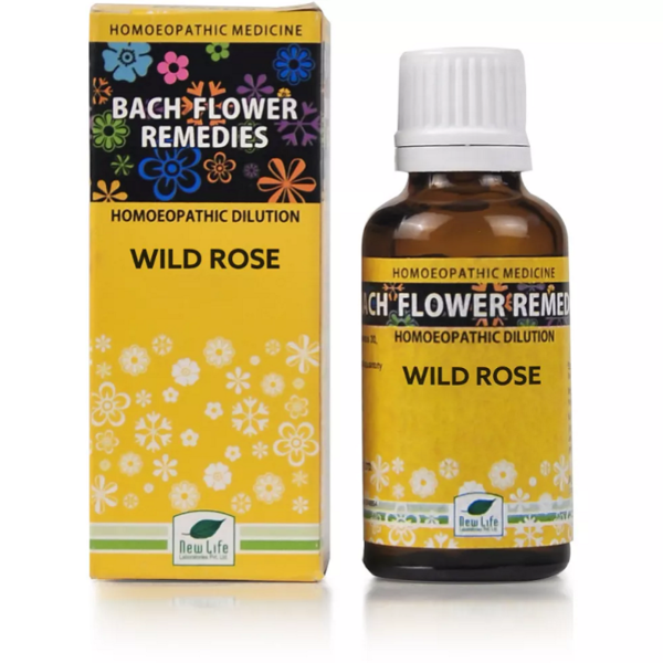 New Life Bach Flower Wild Rose (30ml) For bitterness, rejuvenating, self-assurance and confidence