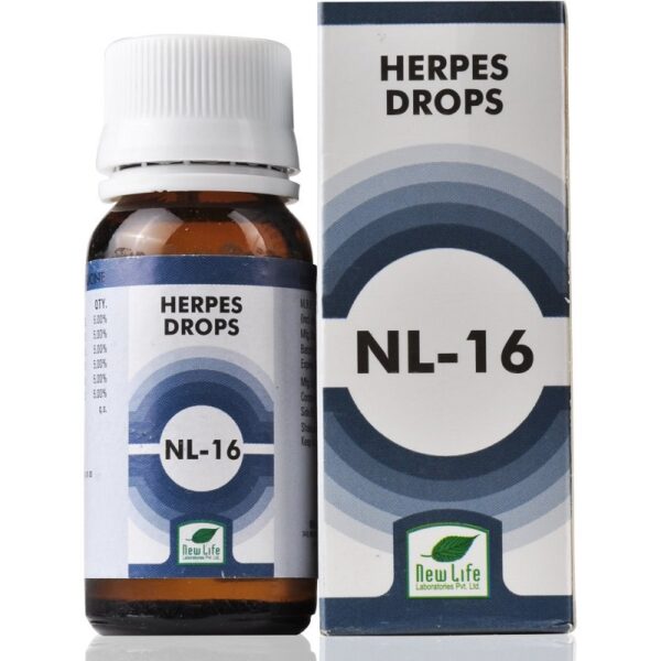 New Life NL-16 (Herpes Drops) (30ml) For pain and itching on skin, epidermal infections