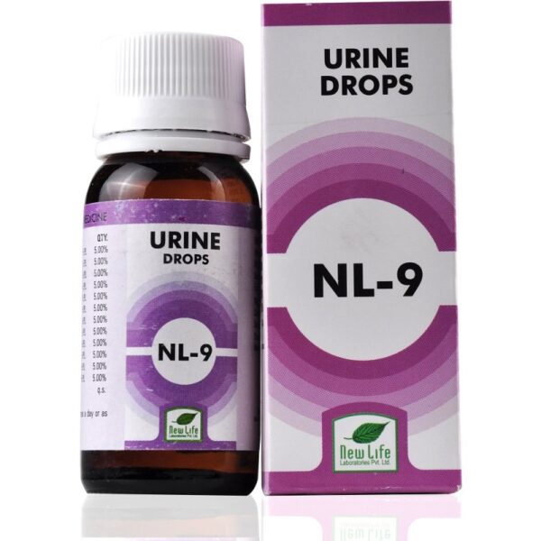 New Life NL-9 (Urine Drops) (30ml) For Renal Calculi, Burning, Painful Urination, Urinary Tract Infection