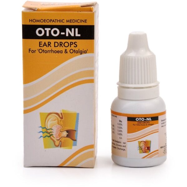 New Life Oto-NL Drops (10ml x 2) For tching, Pain, Inflammation in Ear with Fetid Discharge of Pus