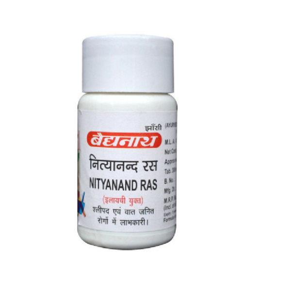 Baidyanath Nityanand Ras (Tamra Yukta) (40tab) For Elephantiasis , lymphatic filariasis