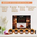 NutriGlow Gold Kesar Facial Kit 250g + 10ml 6-Pieces Skin Care/Skin Cleanup Set | Prevents from Anti Aging - Image 3