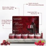 NutriGlow Wine Facial Cleanup Kit 250gm+10ml | 6-Pieces Skin Care Set for Glowing Skin