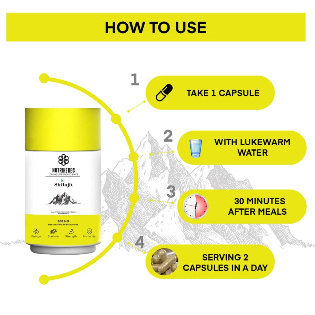 Nutriherbs-Pure-Shilajit-Extract-500mg-Capsules-90-Veg-Capsules-6-scaled-1.jpg Nutriherbs Pure Shilajit/Shilajeet Extract 500mg Capsules - 90 Veg Capsules For weakness, lost Stamina - Image 6