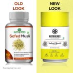 Nutriherbs Safed Musli Extract 60 Capsules 800mg For Immunity, Sports Performance, Energy - Image 3