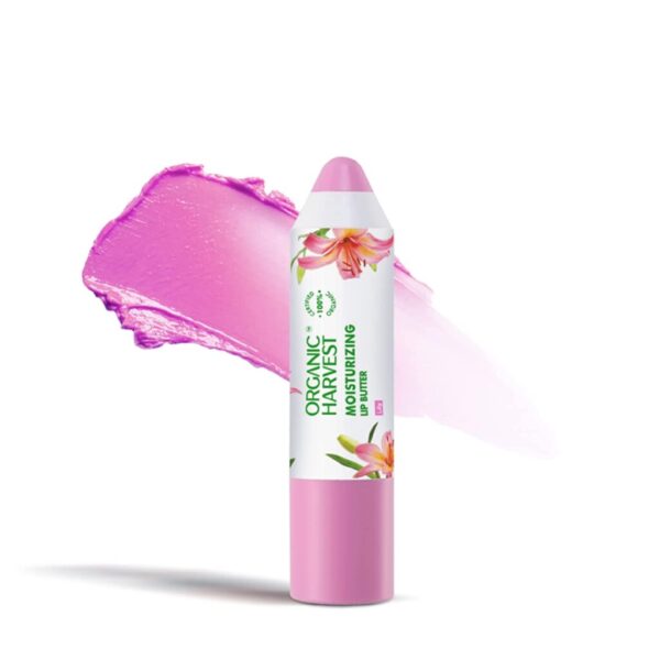 Organic Harvest Lily Lip Butter - 4 gm For Dark Lips to Lighten, Dry and Chapped Lips With Vitamin E and Benefits Of Mango Butter