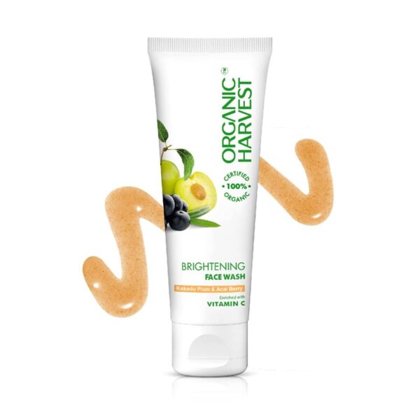Organic Harvest Skin Illuminate Vitamin C Face Wash - 100gm For Glowing Skin, Skin Hydration