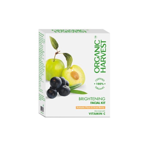 Organic Harvest Vitamin C Facial Kit - 50gm (Pack of 5 Sachets) For Women, Glowing Skin