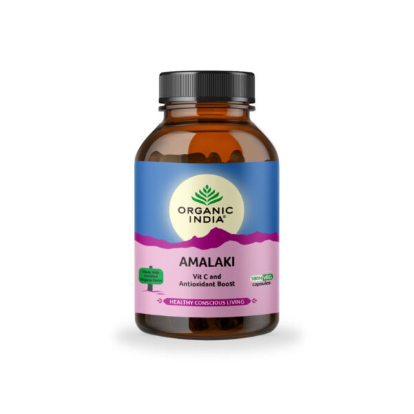 Organic India Amalaki Veg Capsule 180 vegicaps for bleeding gums, Anti-ageing, Improves eyesight