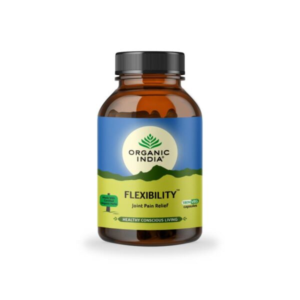 Organic India Flexibility Veg Capsule 180 vegicaps for joint reparation, morning stiffness, arthritis