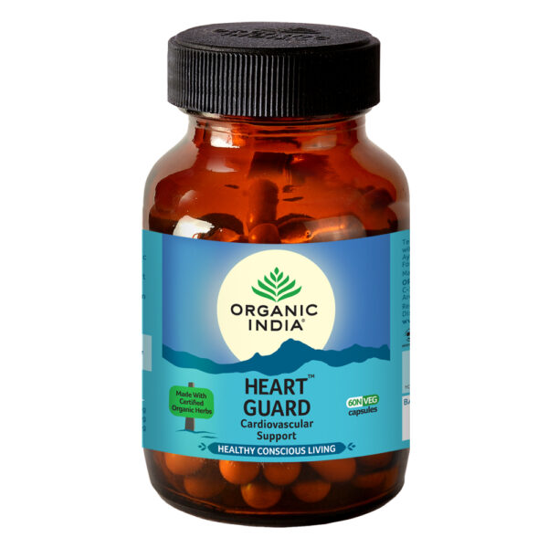 Organic India Heart Guard Capsule 60 capsules for stress, heart muscles, cholesterol levels, blood circulation