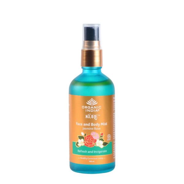 Organic India Kure Face and Body Mist Jasmine Rose 100ml for joint pain, stress-reliever, increasing immunity levels