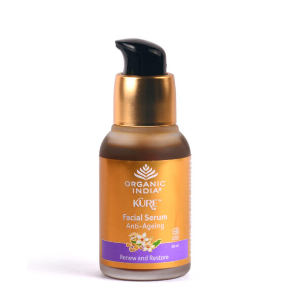 Organic India Kure Facial Serum Anti Agein 25 ml for ageing lines, dark spots, blemishes