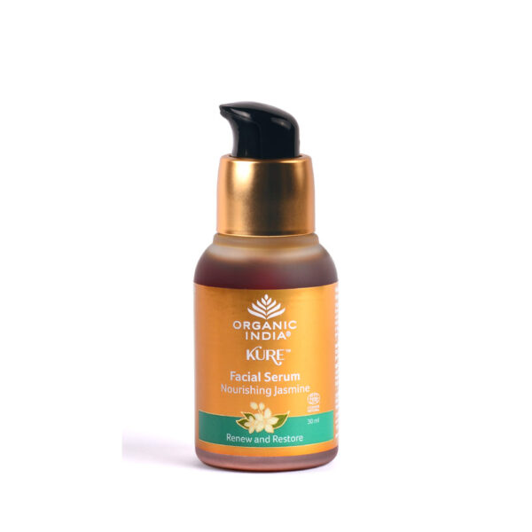 Organic India Kure Facial Serum Nourishing Jasmine 25 ml for ageing lines, dark spots, blemishes
