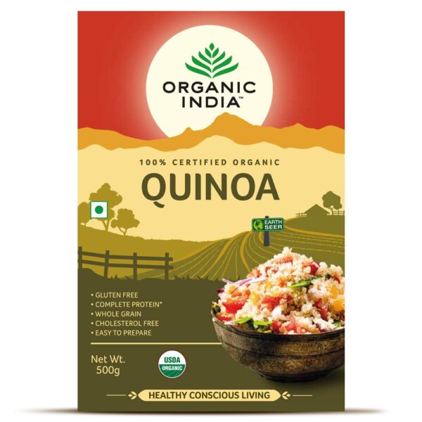 Organic India Quinoa Powder 500 gm for blood sugar levels, heart disease