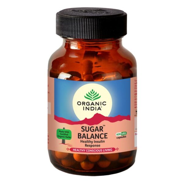 Organic India Sugar Balance Capsule 60 capsules for glycemic control, insulin response, normalize energy levels