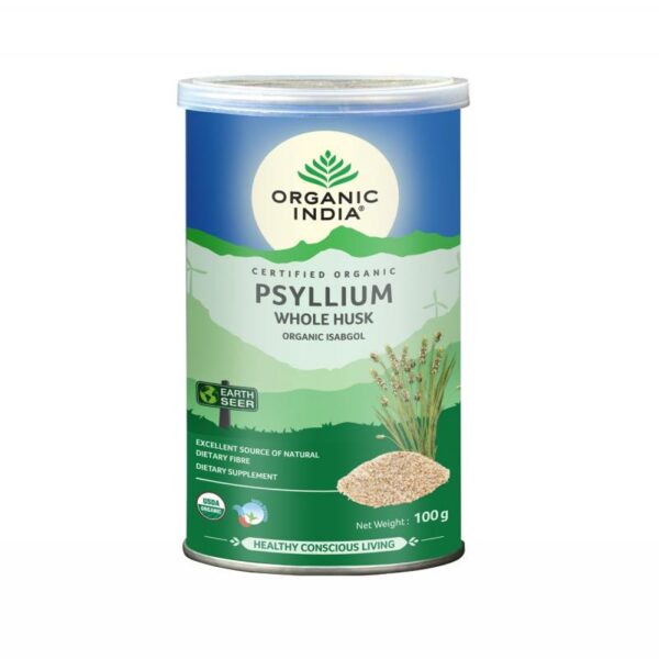 Organic India Whole Husk Psyllium 100 gm for health disease, gastrointestinal problems