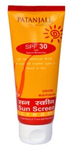 Patanjali Sun Screen Cream SPF 30 UVA / UVB Multi - Protection - 50 gm, Damage Rejuvenates, Protects from sun