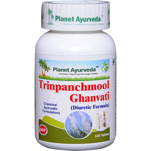 Planet Ayurveda's Trinpanchmool Ghan Vati - (120 Tablets) For kidneys health, healthy blood circulation