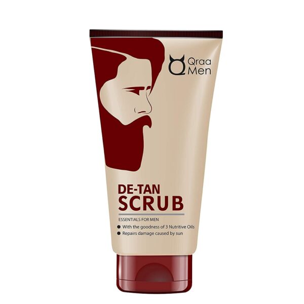 Qraa De-Tan Scrub For Men - 100 g For sun damage, lightening and brightening skin