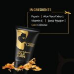 Qraa Men Ultra Radiance Gold Scrub with 24K Gold- Instantly clear and Bright skin, Removes dead skin cells, With Walnut and Vitamin E- 100g - Image 5