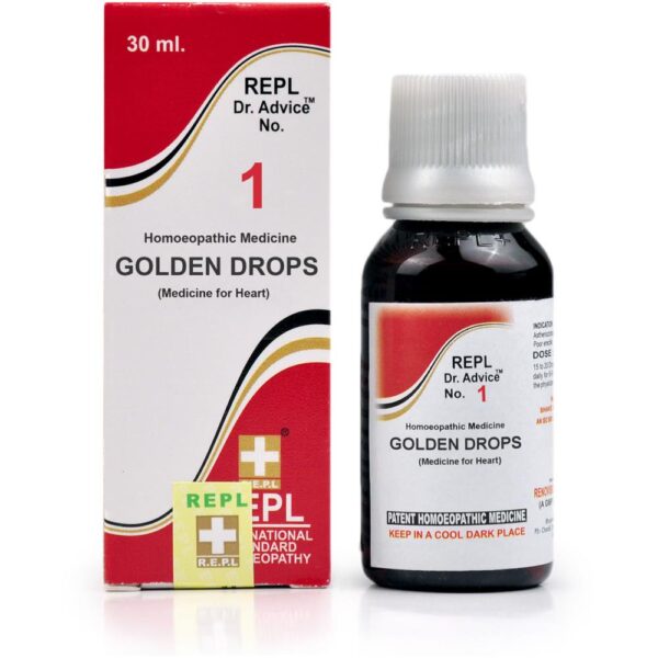 REPL Dr. Advice No 1 (Golden Drops) (30ml) For Congestive Heart, Pain in Chest, Controls High Cholesterol