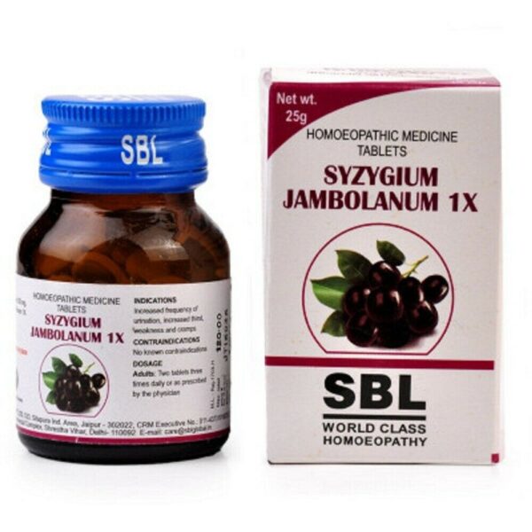 SBL Syzygium Jambolinum (25gm) Tablets for high blood sugar levels diarrhoea